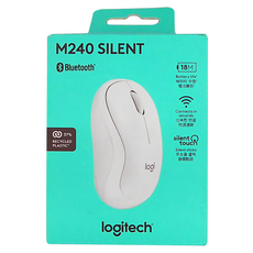 logitech 羅技 無線滑鼠 M240, MR0105, 珍珠白
