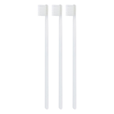 MUJI 無印良品 聚丙烯牙刷 白色 172mm, 3支, 1入