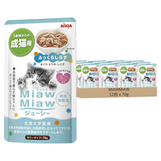 MIAWMIAW 成貓 妙喵主食餐包 28號, 鰹魚+吻仔魚, 70g, 12包