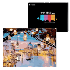 TUCO.B DIY 數字油畫組 橫式 40 x 50 cm, 江邊的夜晚