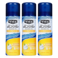 쉬크 쉐이브가드 워시 앤 쉐이빙폼, 210g, 3개