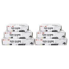 LOTTE 樂天 e.Life 廚房衛生塑膠袋組合 小型 17 x 25cm 100入 + 中型 25 x 35cm 100入 + 大型 30 x 40cm 100入, 混合, 300枚, 2組