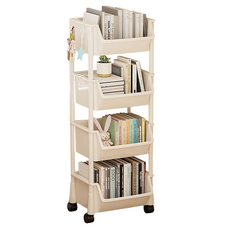 리네프 구르미 트롤리 선반, 화이트, 4단