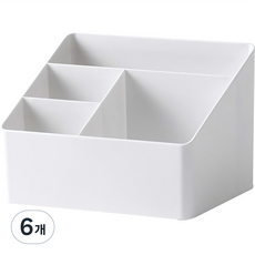 앙플러스 깔끔 책상 데스크 오거나이저 정리함, 화이트, 6개