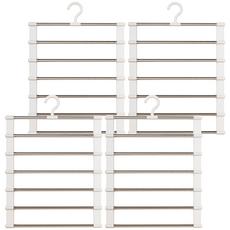 Malltoyou 7層可折疊褲架, 4個, 白色