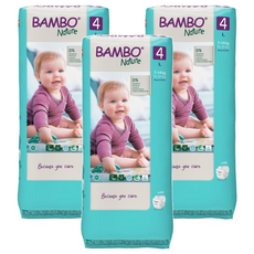 Bambo Nature 伴寶樂 Green 大容量黏貼型紙尿褲 7~14kg, 第4階段, 144片