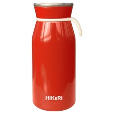 HiKaRi 보온보냉 라떼 텀블러, 레드, 450ml, 1개