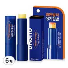 DASHU 男士變色護唇膏 4g, 6個, 暖橘色