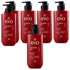 려 함빛 극손상 & 영양 샴푸 탈모증상완화 플로럴 파우더리향, 480ml, 6개