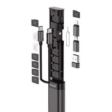 budi 9 合 1 多線棒讀卡器, 單品, 黑色的