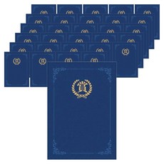 Daniel Stationery 魔術布紋紙質獎狀夾 插入式 A4 獎 220g, 30個, 藍色