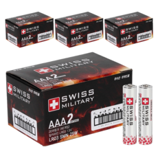 스위스밀리터리 알카라인 AAA건전지, 40개입, 4개