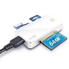 [코시] 6슬롯 메모리 카드리더기(USB3.0), 화이트, 1개