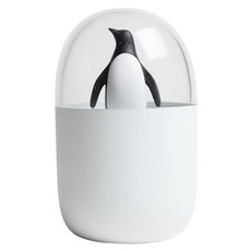 QUALy PENGUIN COTTON BUD HOLDER棉花棒罐 7 x 11.4cm 冰原企鵝, 1個