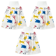 小綠豆居家百貨 日本竹纖維隔尿裙 柔軟透氣 防漏安心, 動物, M(36 x 17 cm), 3件