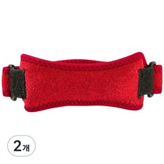 허브젠 조깅 자전거 슬개골 보호 충격흡수 패드 레드 내부 실리콘 밴드 양방향, 2개