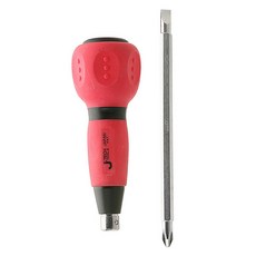 JETECH 捷特 電工十字/一字雙頭兩用起子 日本設計 亞洲手型 淬火高硬度高扭力, 1組