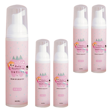 SKIN OF HEAVEN 天堂之肌 SH兒童無氟潔牙泡泡 草莓 80ml 兒童牙膏推薦 無氟配方 溫和清潔 草莓口味, 5個