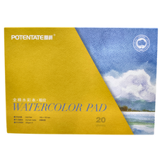POTENTATE 遵爵 全棉水彩本 粗纹 20张 300g 32k, 20張