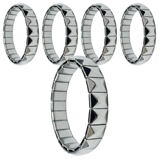 日本正品 鈦赫茲手排 手珠 項鍊 切角鈦赫茲手排 14mm, 5條