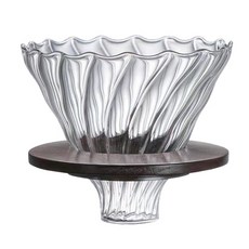 卡特屋 木托玻璃咖啡濾杯 斜紋旋渦造型, 1件