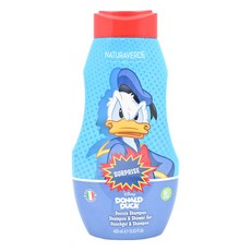 NATURAVERDE 唐老鴨金盞花雙效洗髮沐浴露 驚喜玩具組 4歲以上 400ml, 1瓶
