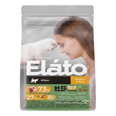 Elato 杜莎 EC1 天然無榖貓糧 幼貓成長配方, 鮮雞佐鴨, 300g, 1袋