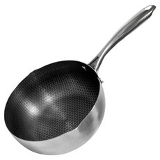키친켓 인덕션 스텐 논스틱 편수냄비, 실버, 1개, 18cm