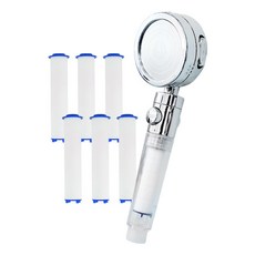Newris 維生素自來水過濾器淋浴頭 + 過濾器 6 件套, 1組, 無香