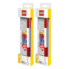 레고 젤펜 RED + 미니 피규어 세트 52602 0.7mm, 혼합색상, 2세트