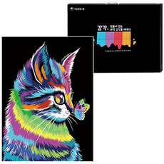 TUCO.B DIY油畫繪畫組 垂直型 40*50cm, 蝴蝶和貓 5460, 1組