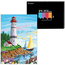 TUCO.B DIY油畫繪畫組 垂直型 40*50cm, 燈塔和帆船 5487, 1組