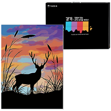 TUCO.B DIY油畫繪畫組 垂直型 40*50cm, 夕陽下的鹿 5314, 1組