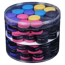 Likes 球拍握把帶 60入組, 1套, 黑色, 紅色, 藍色, 紫色, 黃色