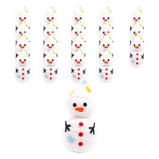 minhwashop 聖誕毛氈襪子娃娃製作 S240046C, 20個, 雪人