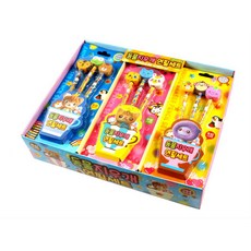 Friends 動物橡皮鉛筆 B 3p 套組, 隨機發貨, 18套