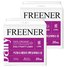 FREENER 日常護墊, 2包, 20片, 長型(17.5cm)