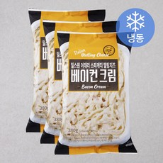 밀스원 이태리 스파게티 멜팅치즈 베이컨크림 스파게티 (냉동), 380g, 3개