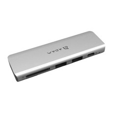 亞果元素 CASA HUB 5E USB-C 3.1 五合一多功能讀卡機，高速傳輸，鋁合金外殼，隨插即用, 1個, 灰色