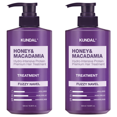 KUNDAL 昆黛爾 蜂蜜澳洲堅果保濕護髮乳 水果雞尾酒香, 500ml, 2瓶