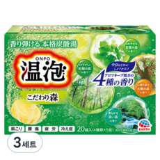 온포 탄산입욕제 포레스트향, 800g, 3개