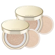 에이지투웨니스 노블 글로우 커버 쿠션 파운데이션 12g + 리필 12g, 21호 뉴트럴 아이보리, 2개