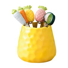 上手家居 陶瓷水果叉/甜點叉/蛋糕叉六件組, 1組, 蔬果