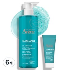 아벤느 클리낭스 약산성 클렌징 젤 400ml + 15ml, 6개