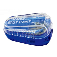 KUM 庫姆 Easy Point 安全雙孔磨芯器 適用於機械鉛筆和圓規, 藍色 + 透明色, 1個