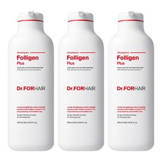 Dr.FORHAIR Folligen Plus 頭皮護理健髮洗髮精, 500ml, 3瓶