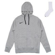 Nike 男款 Park Swoosh 連帽拉鍊外套 CW6887-063 + Welldone 襪子套組