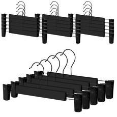 생활공식 논슬립 패킹 바지걸이 고급형, 20개, 블랙