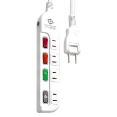 WEITIEN 威電 2孔4開4座 加大間距 延長線, 1.8m, CK-2442, 1個