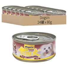 Dogsin 成犬 花田犬小狗罐, 羊肉 + 雞肉, 80g, 24罐